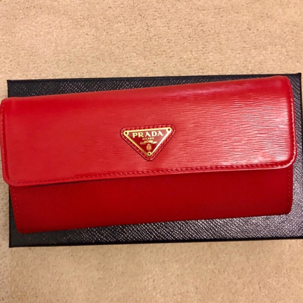 Prada Wallet Red